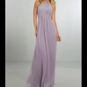 Lavender high neck floor length dress